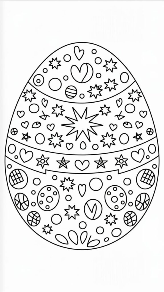 coloring page easter eggs