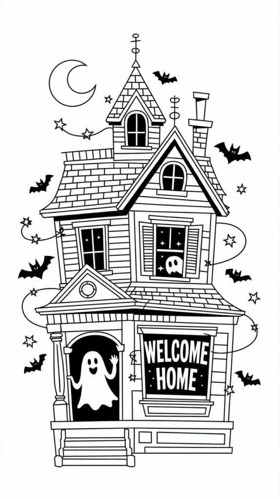 spooky adult coloring pages