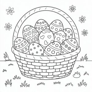 easter eggs coloring pages