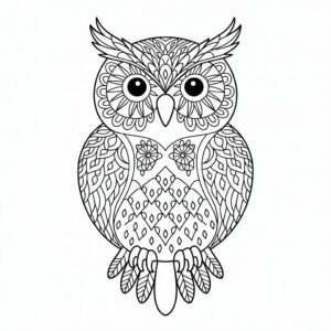 coloriage hibou