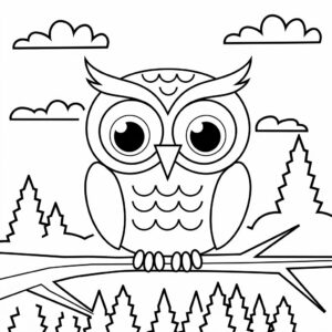 dessin hibou facile