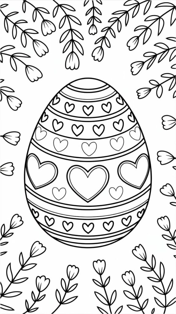 easter eggs printable coloring pages