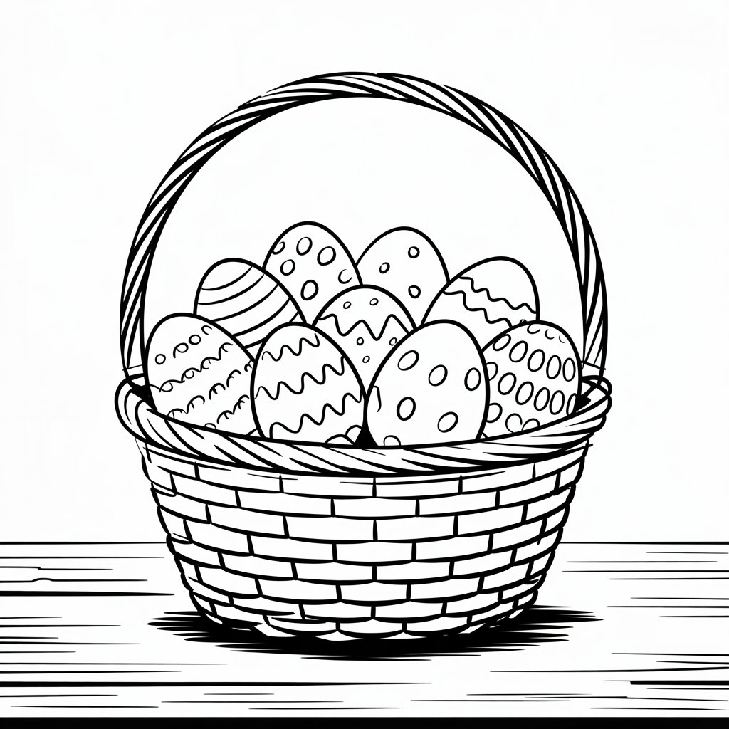 oeufs de paques dessin