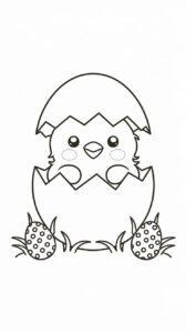 Página para colorear huevo de Pascua