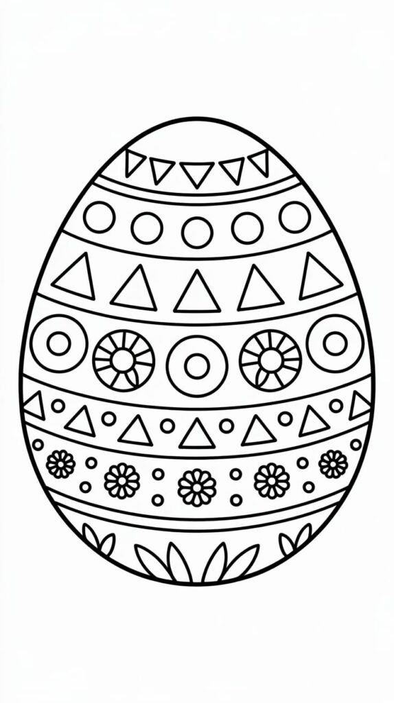 easter egg pages to color