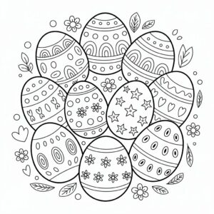 easter egg color page