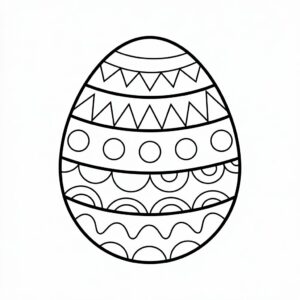 easter egg coloring pages to print