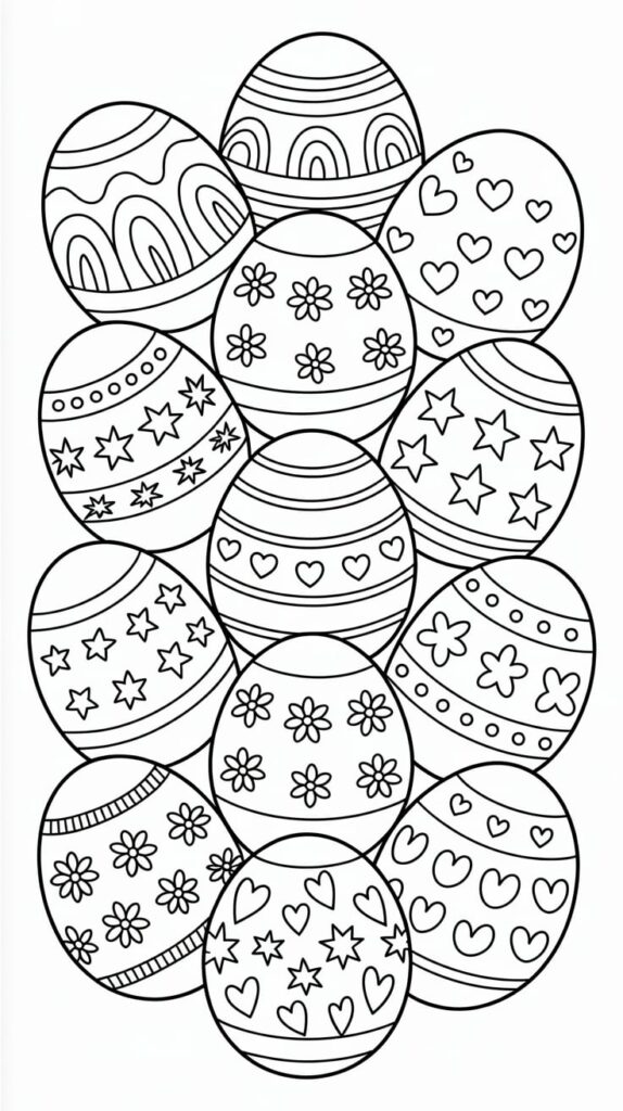 free easter egg coloring pages to print