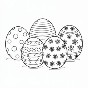 easter egg color pages