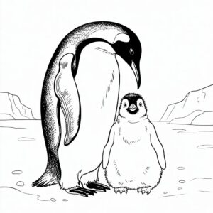 kleurplaat pinguin moeilijk