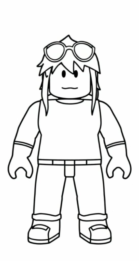 coloriage roblox skin