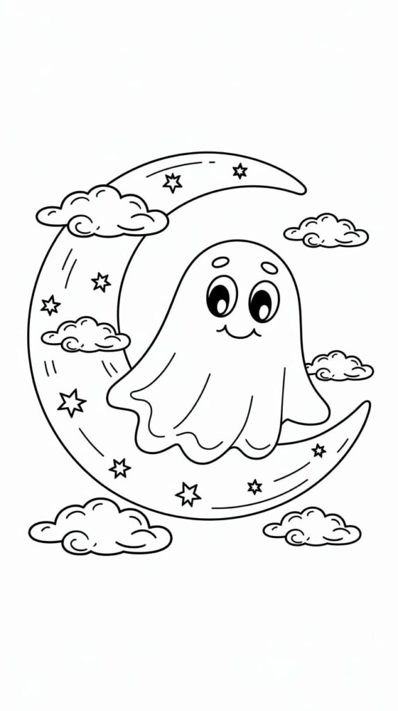 free spooky coloring pages