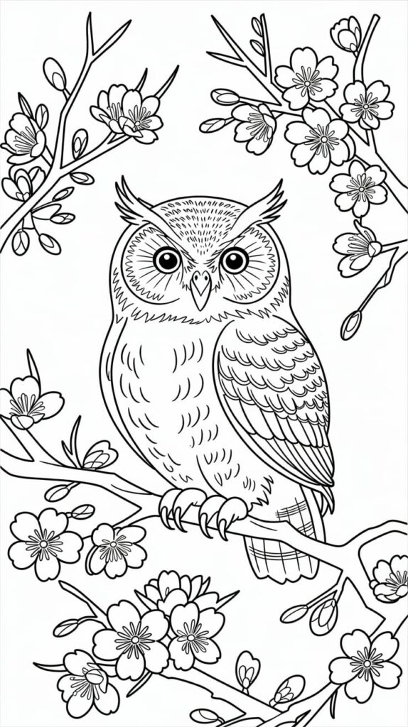 hibou dessin réaliste