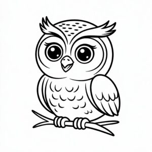 dessiner hibou facile