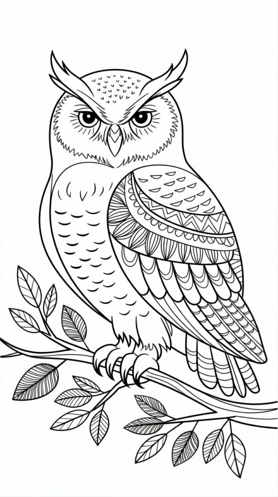 image hibou dessin