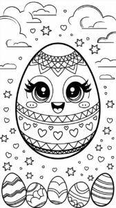 Imprimir páginas para colorear de huevos de Pascua