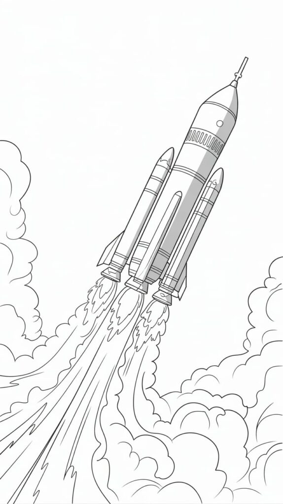kleurplaten raket