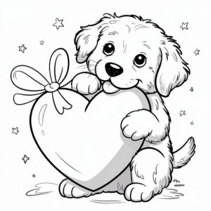 kleurplaten valentijn hartjes