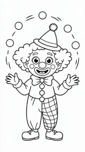 disegno clown da colorare