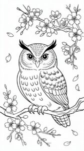 hibou coloriage
