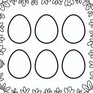 blank easter egg coloring pages