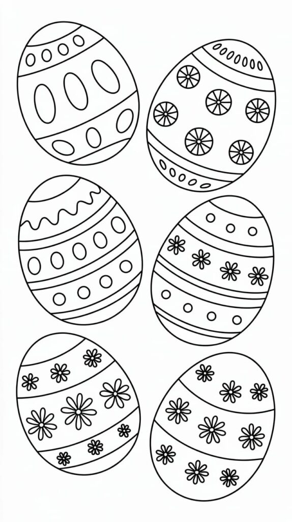 coloring pages easter eggs printable