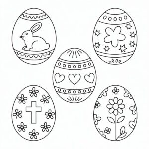 easter egg coloring pages free printable