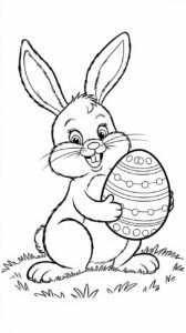 Página para colorear de huevos de Pascua