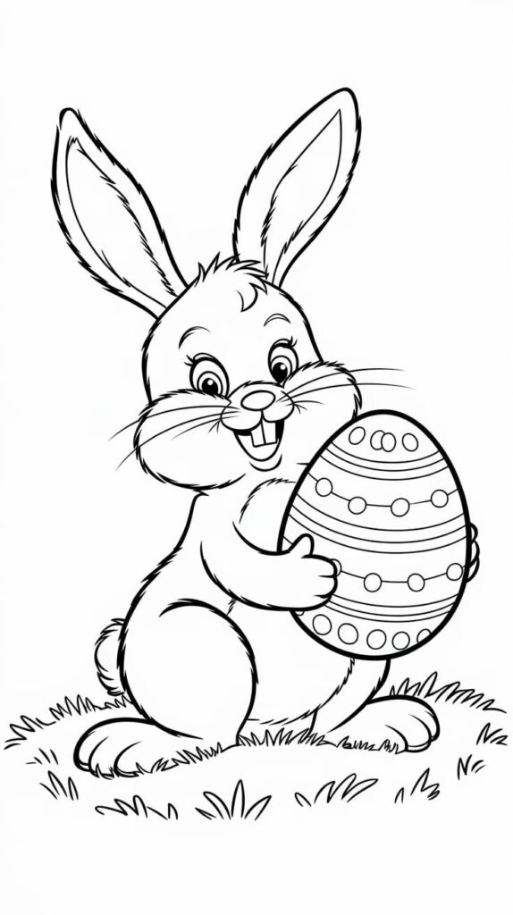 preschool easter egg coloring pages