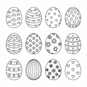free printable coloring pages easter eggs