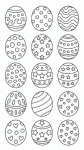 Páginas para colorear de huevos de Pascua