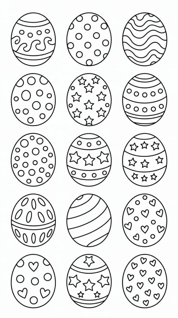 free printable easter egg coloring pages