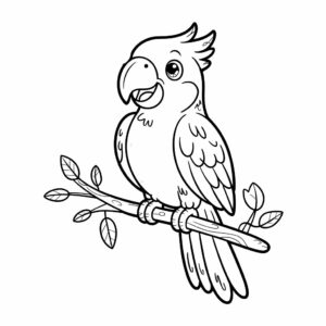 okul öncesi papağan boyama