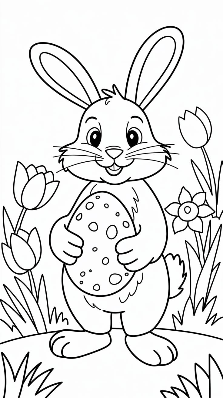 lapin de paques dessin
