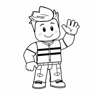 coloriage roblox noob