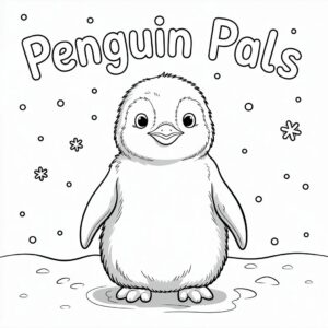 pinguin kleurplaat