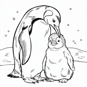 pinguin tekenen cute