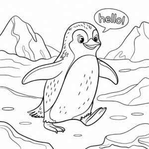 pinguin tekening