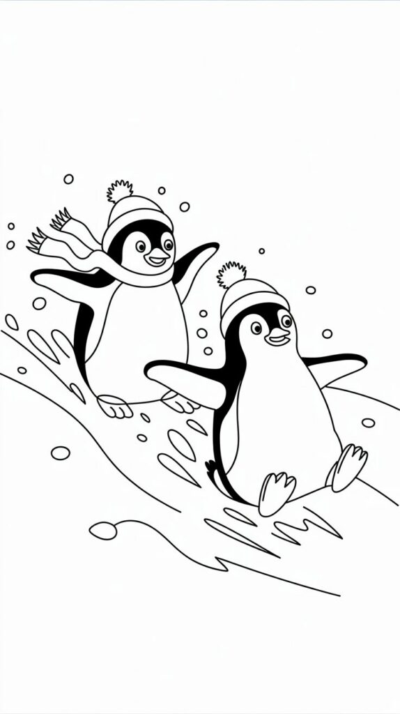 pinguins tekenen