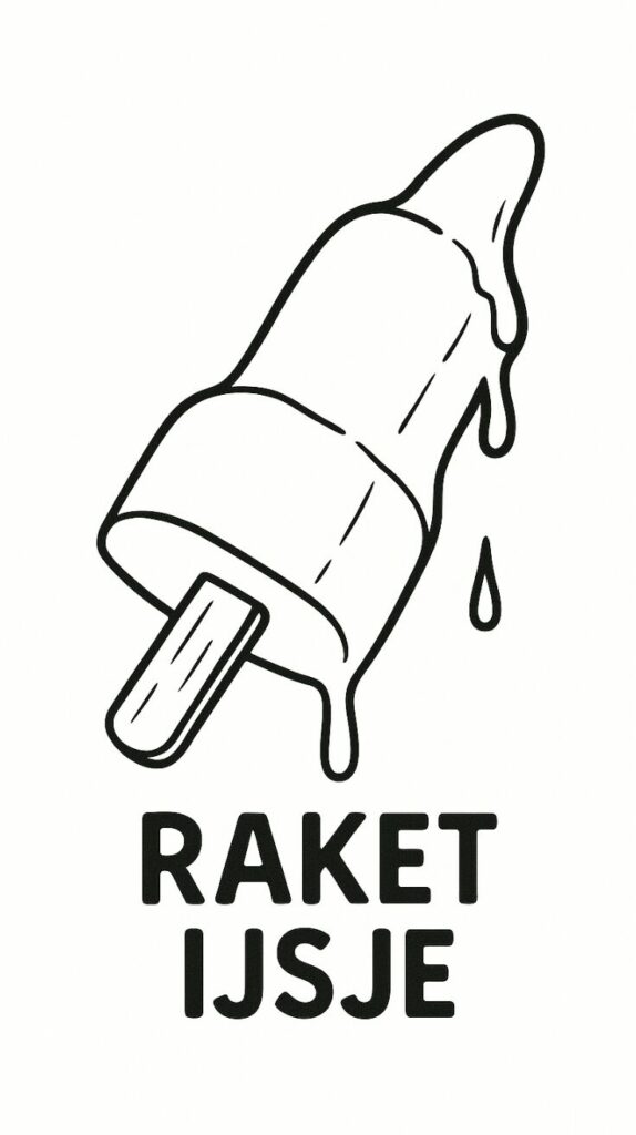 raket ijsje kleurplaat