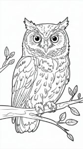 coloriage hibou maternelle