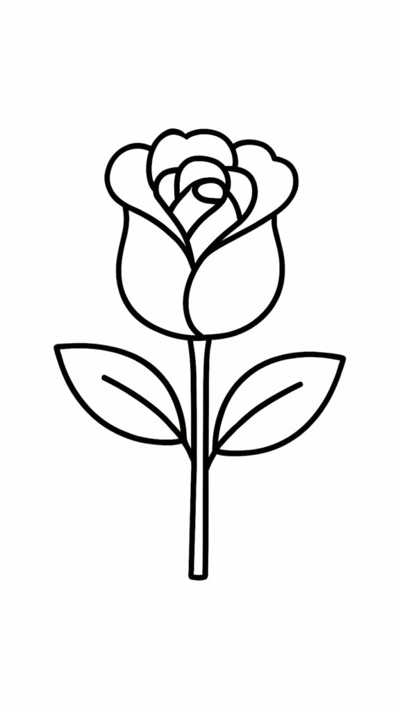 teken een roos