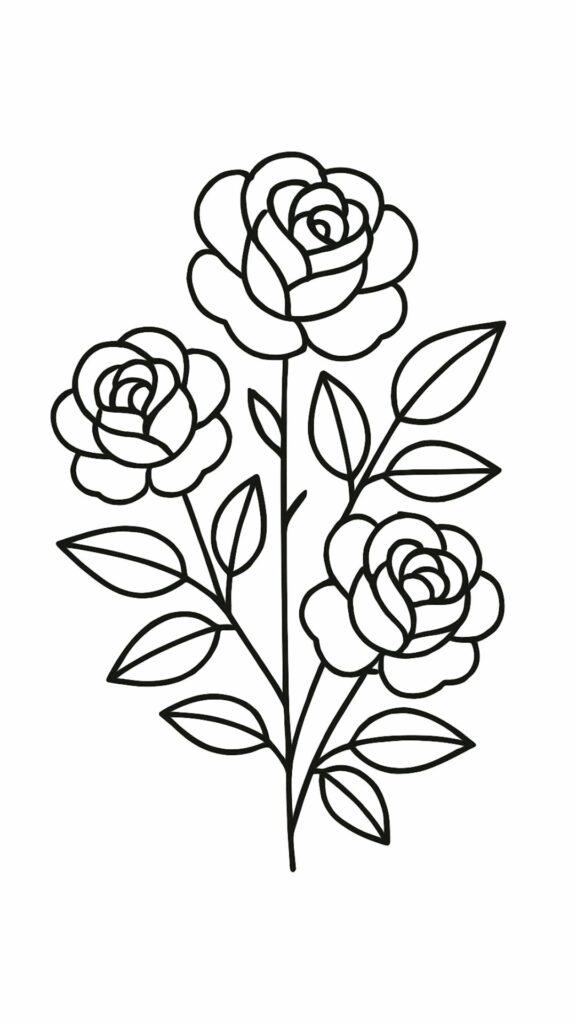 coloriage une rose