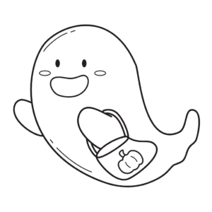 schattig spook tekenen