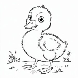 ausmalbild ente einfach
