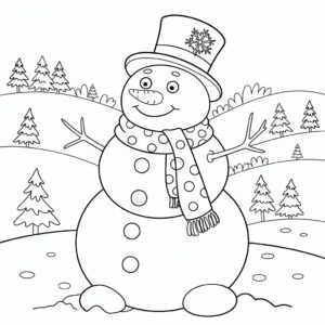 disegnare pupazzo di neve