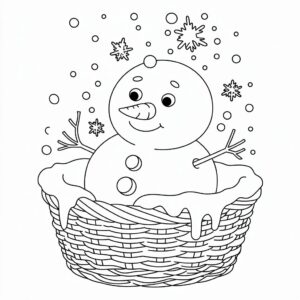natale pupazzo di neve disegno