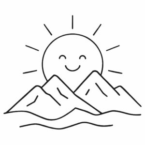 zon kleurplaat peuters