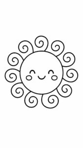 sun coloring sheet