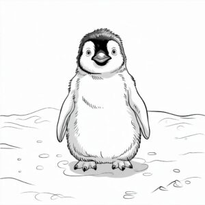 teken een pinguin